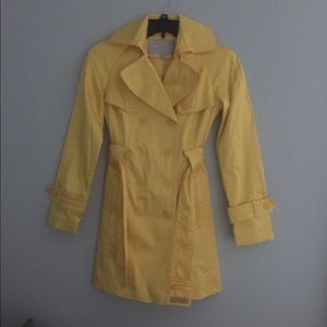 Jessica Simpson Yellow Trench Coat size XS